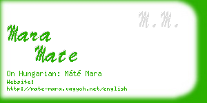 mara mate business card